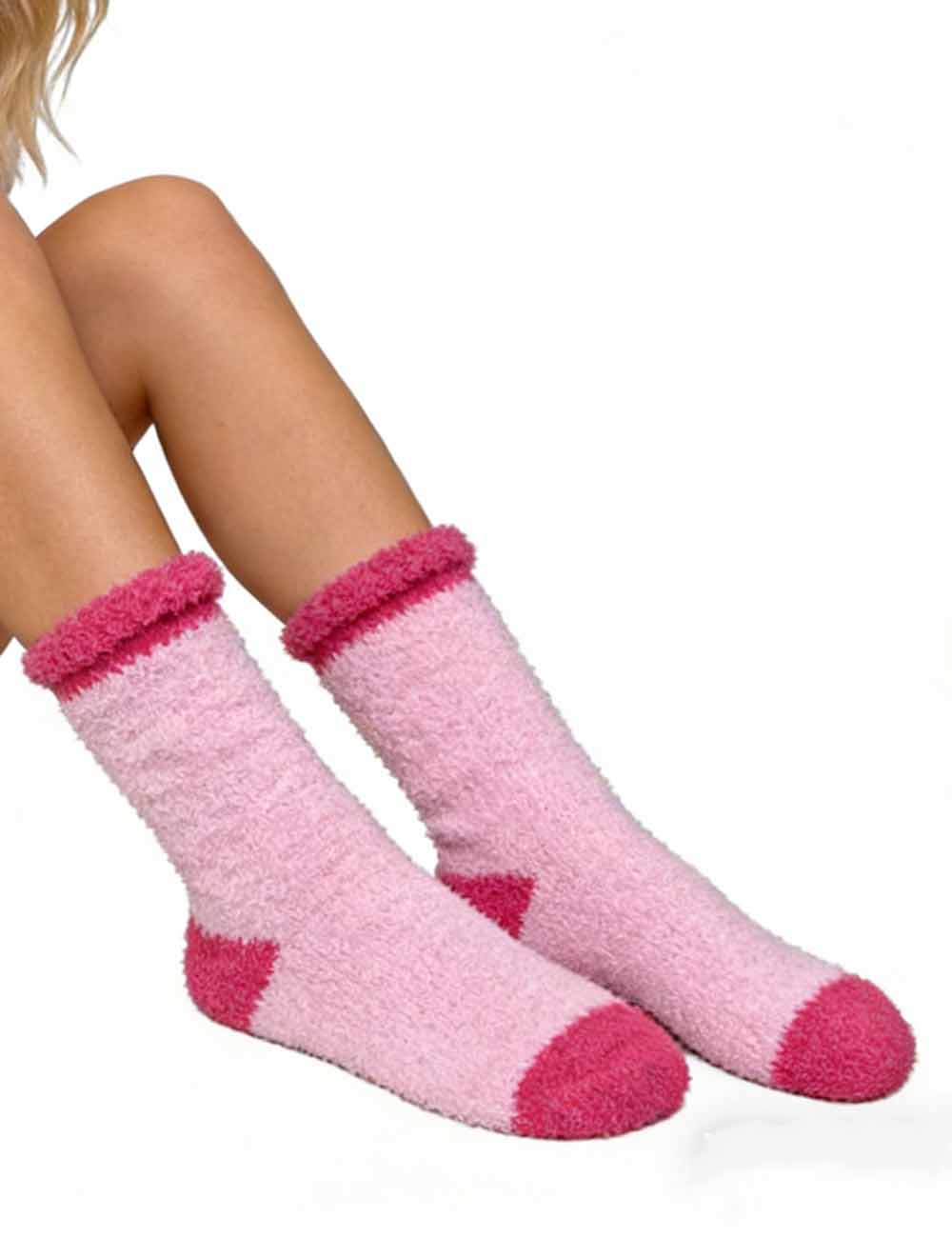 Ladies Valentine Cute Cozy Fuzzy Lounge Slipper Socks