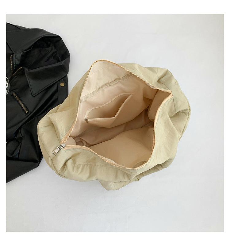 Ladies Puff Solid Color Padded Cloud Tote Bag SKAB4134