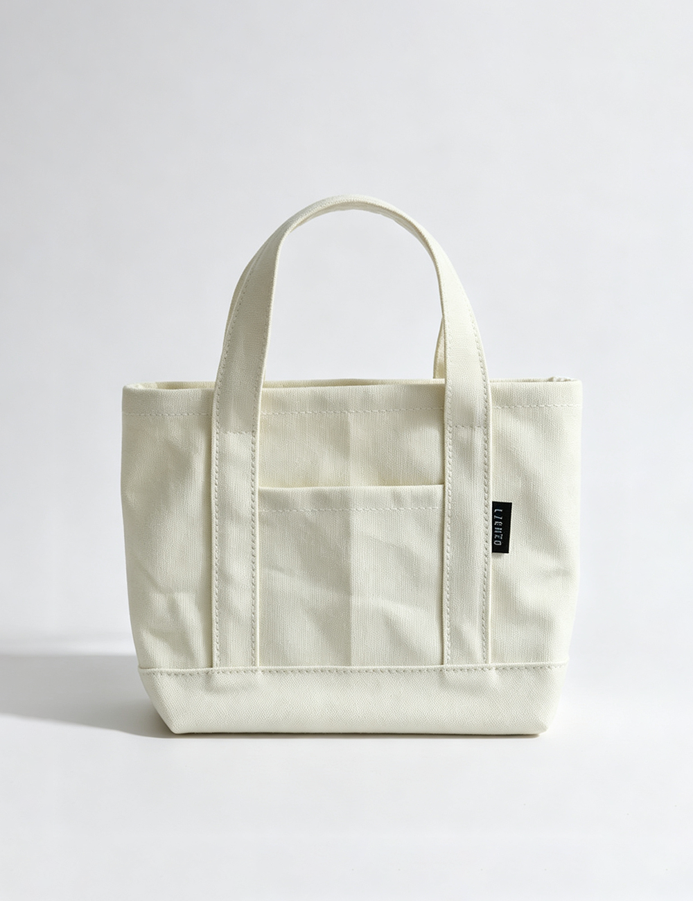 Ladies Casual Solid Canvas Mini Handbag Tote Bag