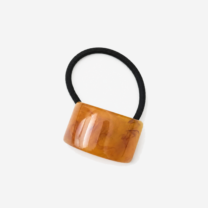 Ladies Minimalist Marble Acetate Rectangle Hair Tie