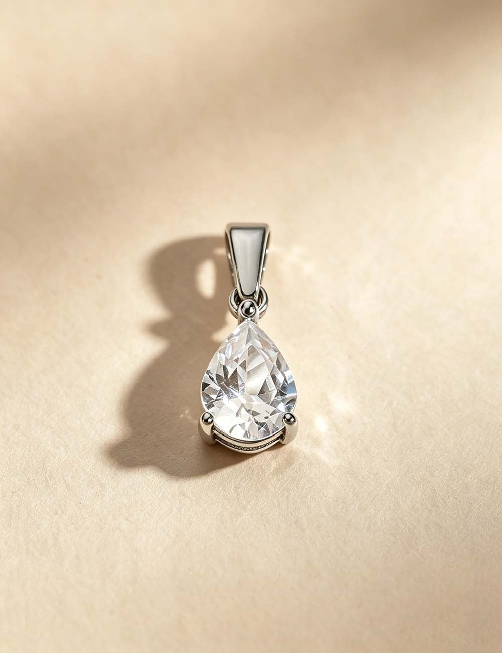 Ladies Rhinestone Teardrop Round Floral Pendant Charms