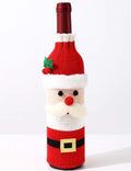 Christmas Knit Santa Reindeer Snowman Holiday Wine Bottle Cover