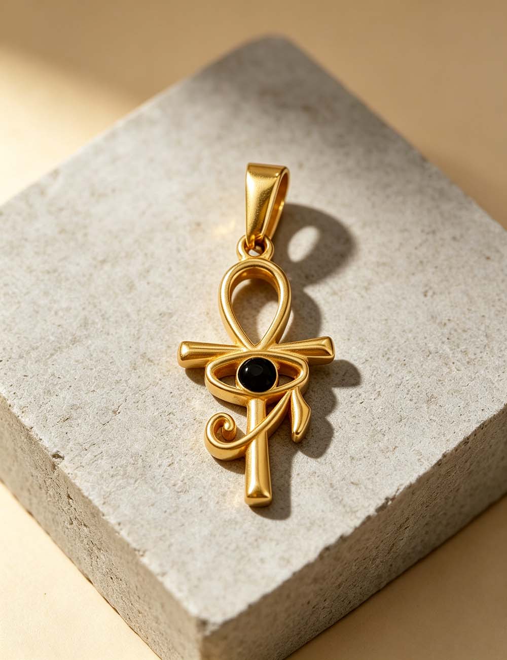 Ladies Gothic Vintage CZ Cross Heart Charm Pendant