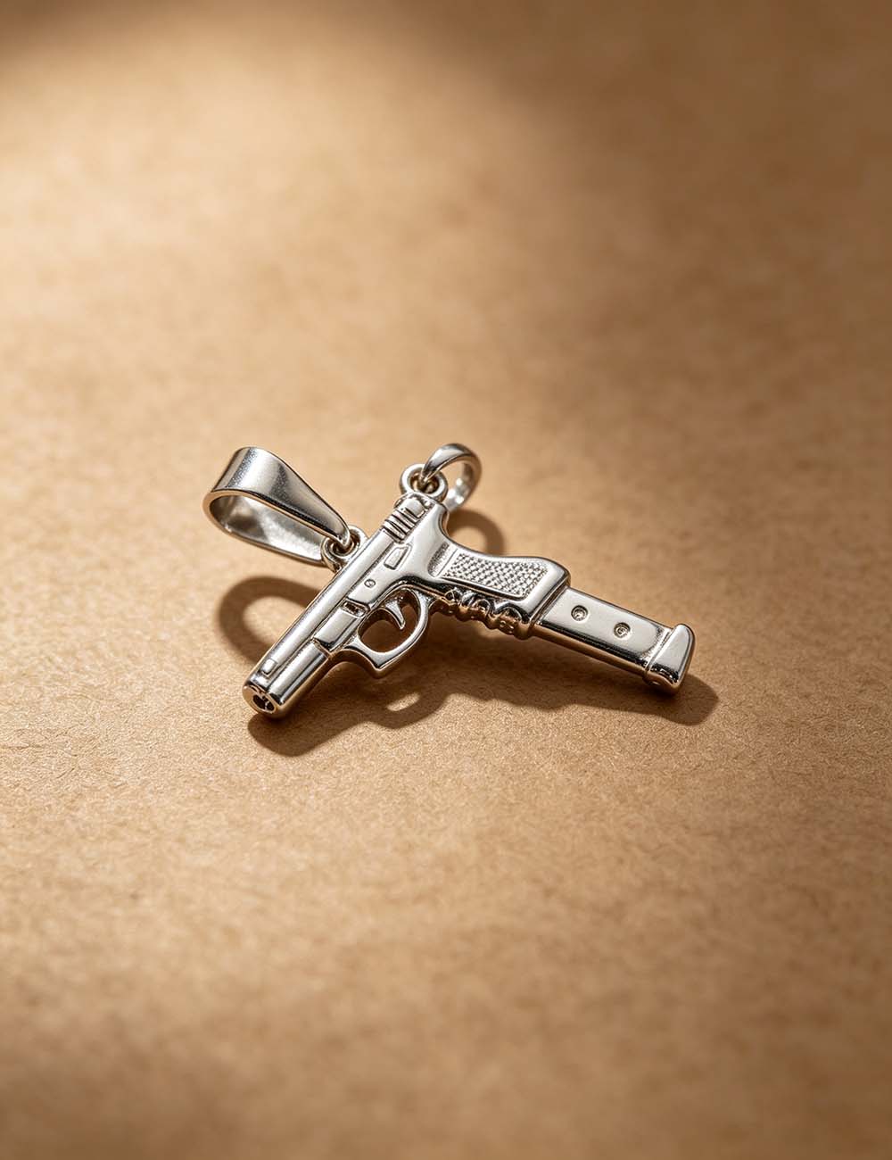 Ladies Hip Hop Punk Spider Gun Cross Charm Pendant