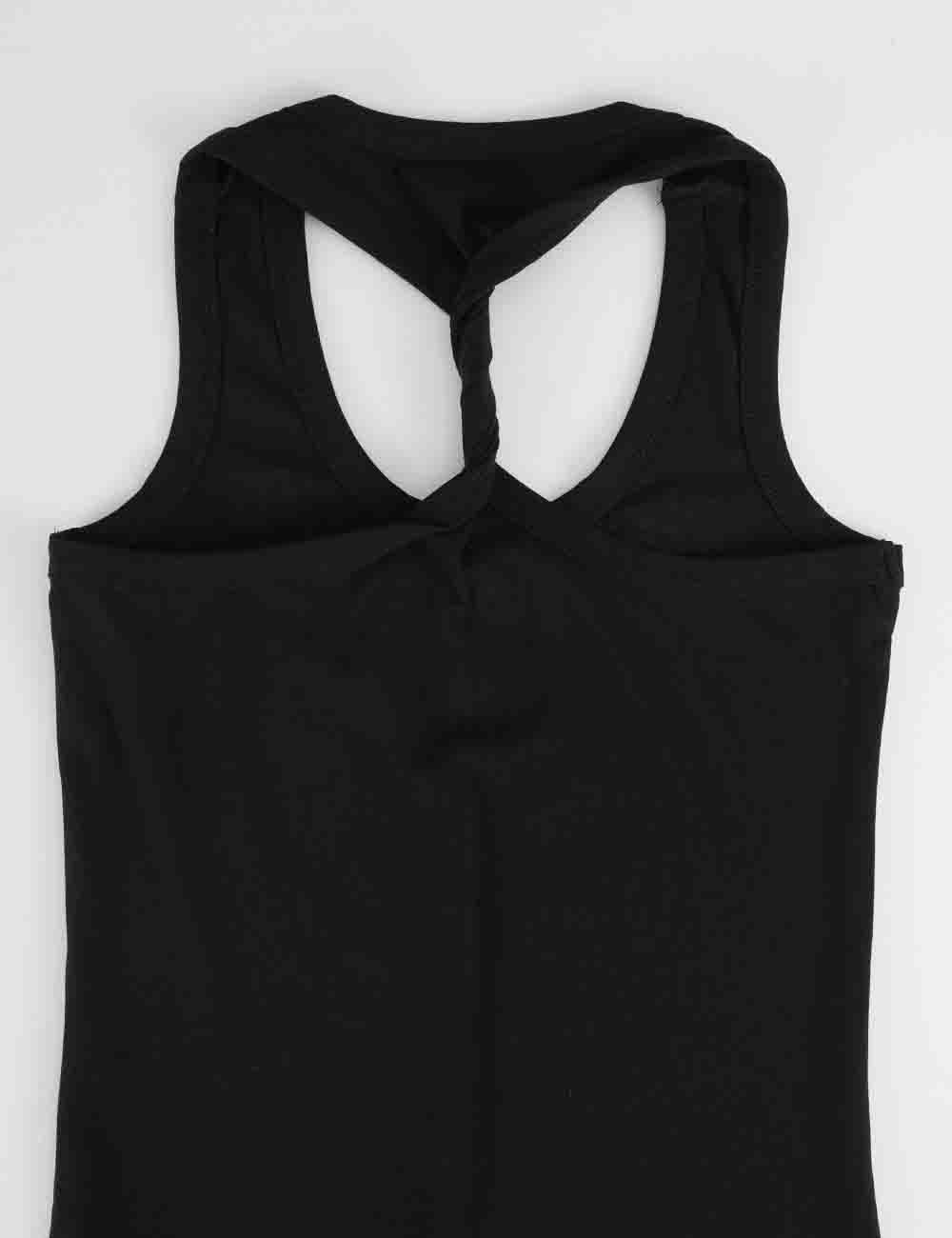 Ladies Chic Rhinestone Chain Detail Racerback Tank Top