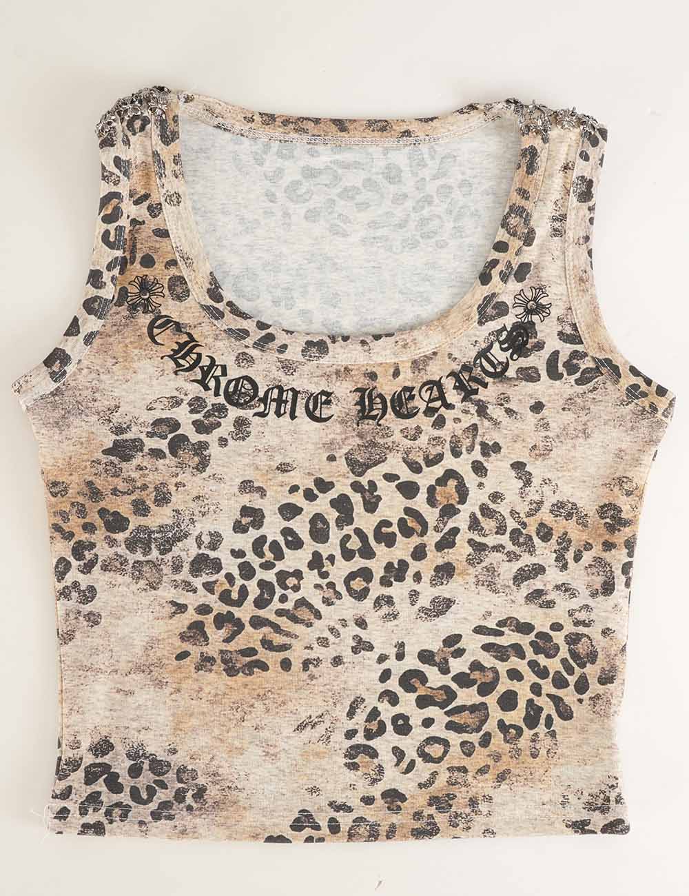 Ladies Chic Leopard Print Graphic Tank Top