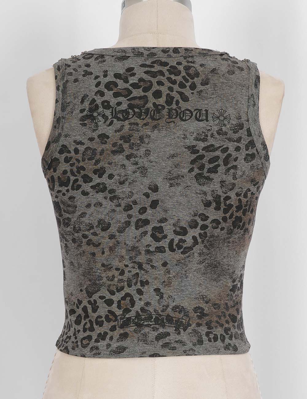 Ladies Chic Leopard Print Graphic Tank Top