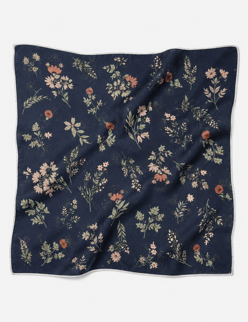 Ladies Casual Floral Print Cotton-Linen Bandana Scarf
