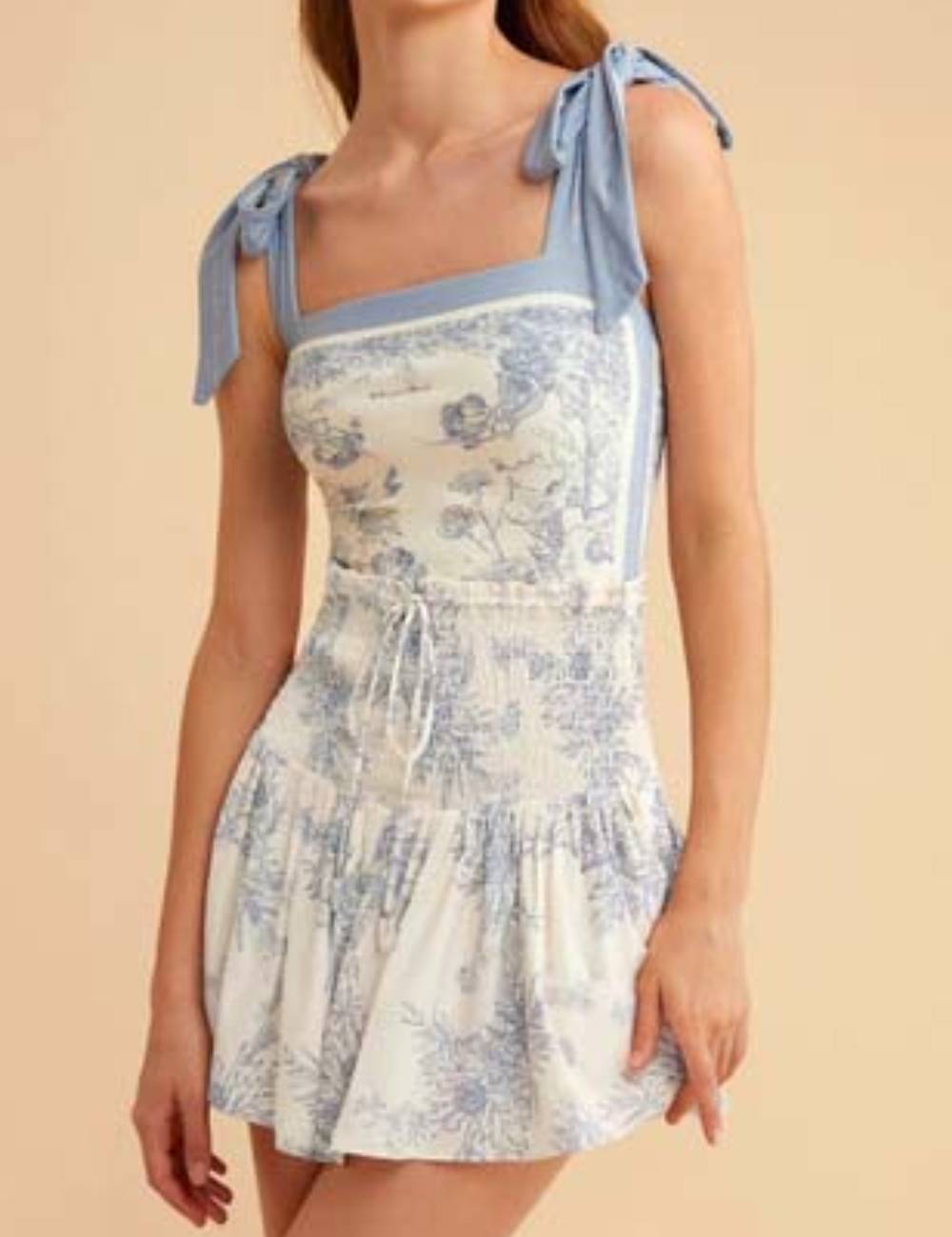 Ladies Floral Elasic Waist Swim Cover Skirt SKSW40088S