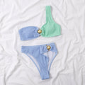 Ladies Color Block Seashell 2PCS Bikini Set SKSW40103