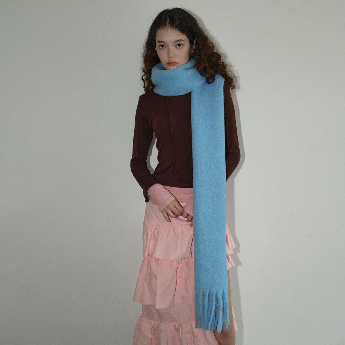 Ladies Basic Everyday Tassel Warm Scarf YN020
