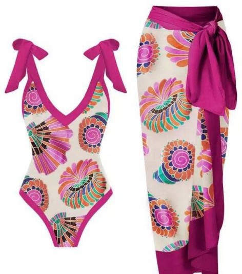 Ladies Strap Shoulder One Piece Swimsuit SKSW40081ST