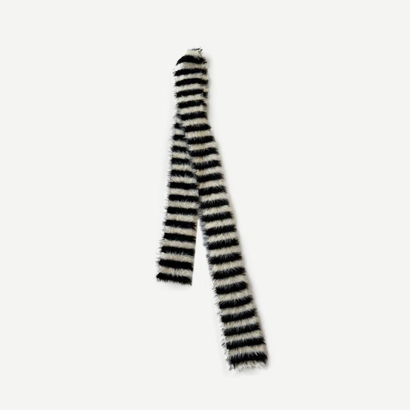 SWEETKAMA Ladies Soft Faux Mink Feel Stripe Scarf YW039