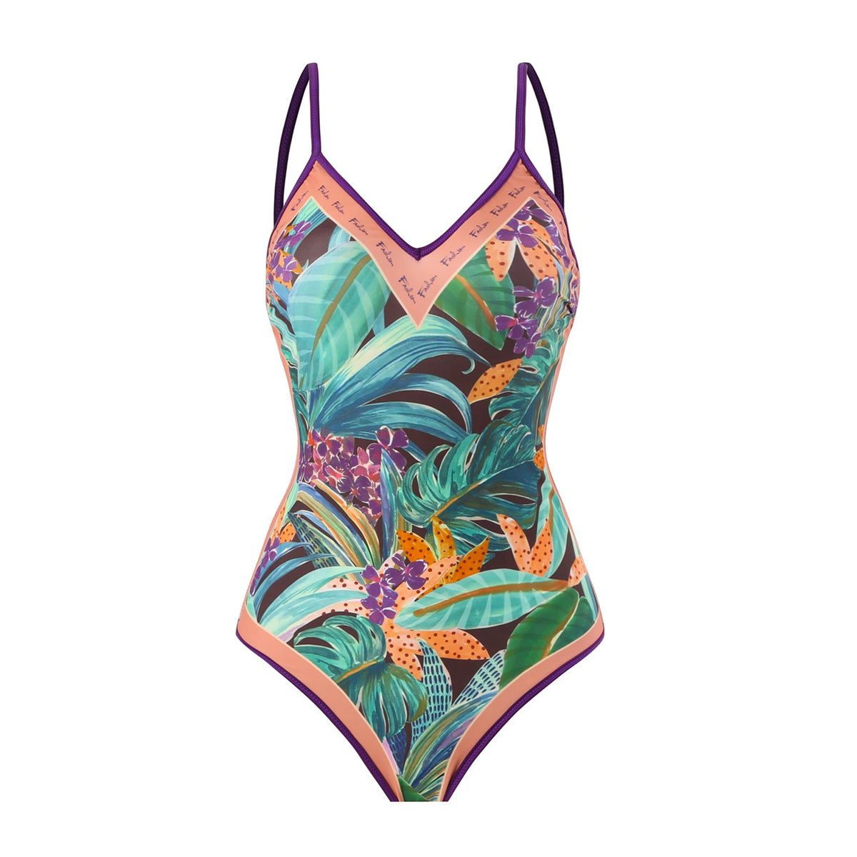 Floral AB Side Reversible One Piece Swimwear SKSW40089T