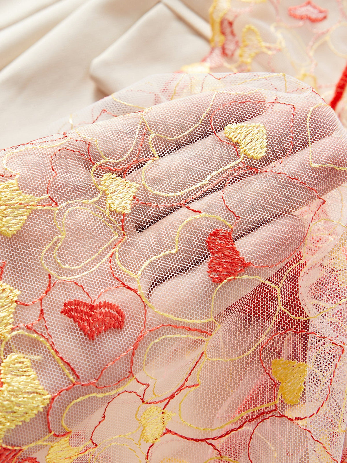Ladies Heart Embroidery see Through Teddy SKLG4153