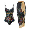 Ladies One Piece Swimwear with Cover Up 8BK3WST78