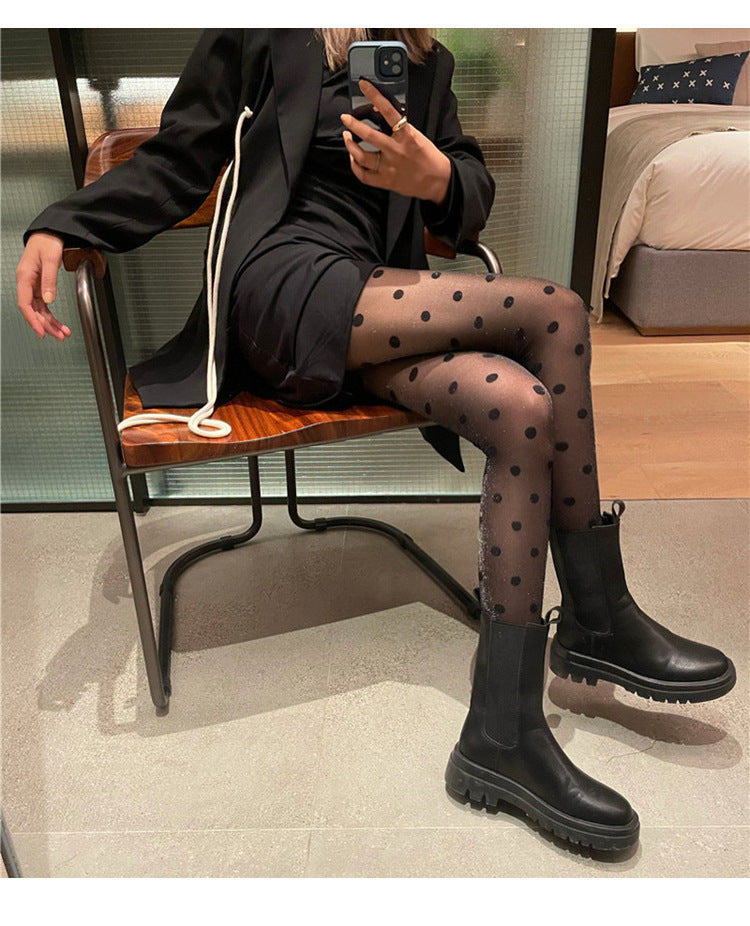 Ladies See Sheer Polka Dot Stockings SKAS50050