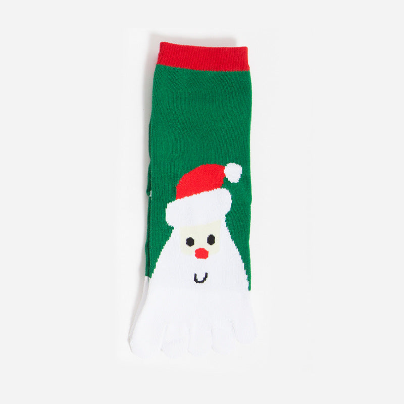 Ladies Merry Christmas Over Ankle Toe Socks SKASC4154