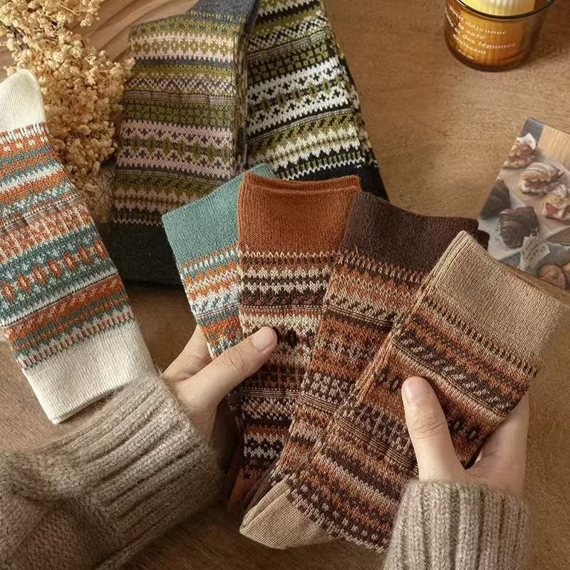 Ladies Vintage Bohemia Totem Knit Socks SKASC4177