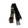 Ladies Color Block Kint Tassel Scarves YW038