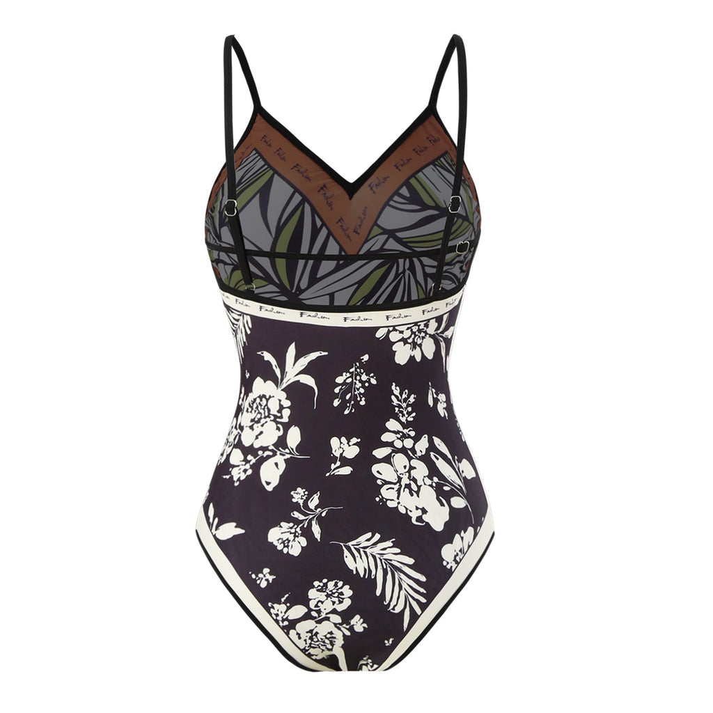 Floral AB Side Reversible One Piece Swimwear SKSW40089T
