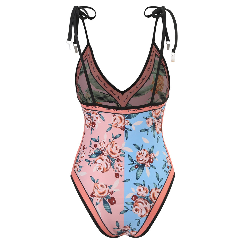 Floral AB Side Reversible One Piece Swimwear SKSW40089T