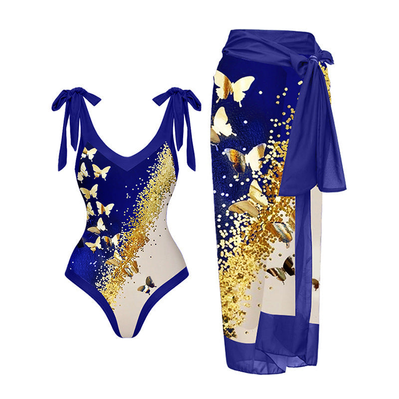 Ladies One Piece with Salong Cover Swimsuit SKSW40080ST