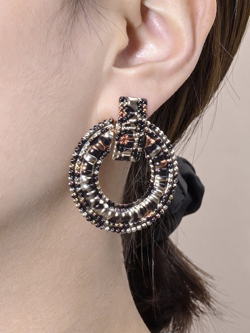 Ladies Leopard Water Dropped Pandent Earrings SKAJ4225