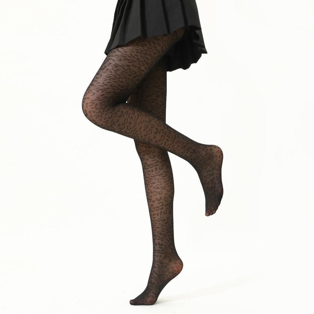 Ladies Leopard Sexy See Sheer Stockings SKAS50051