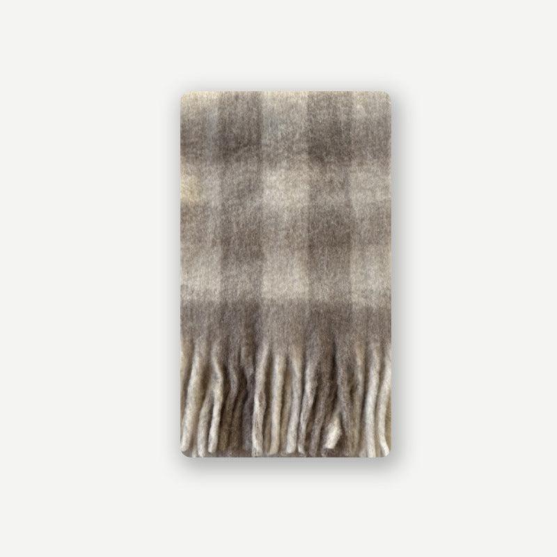Ladies Color Block Stripe Tassel Kint Scarves YN039