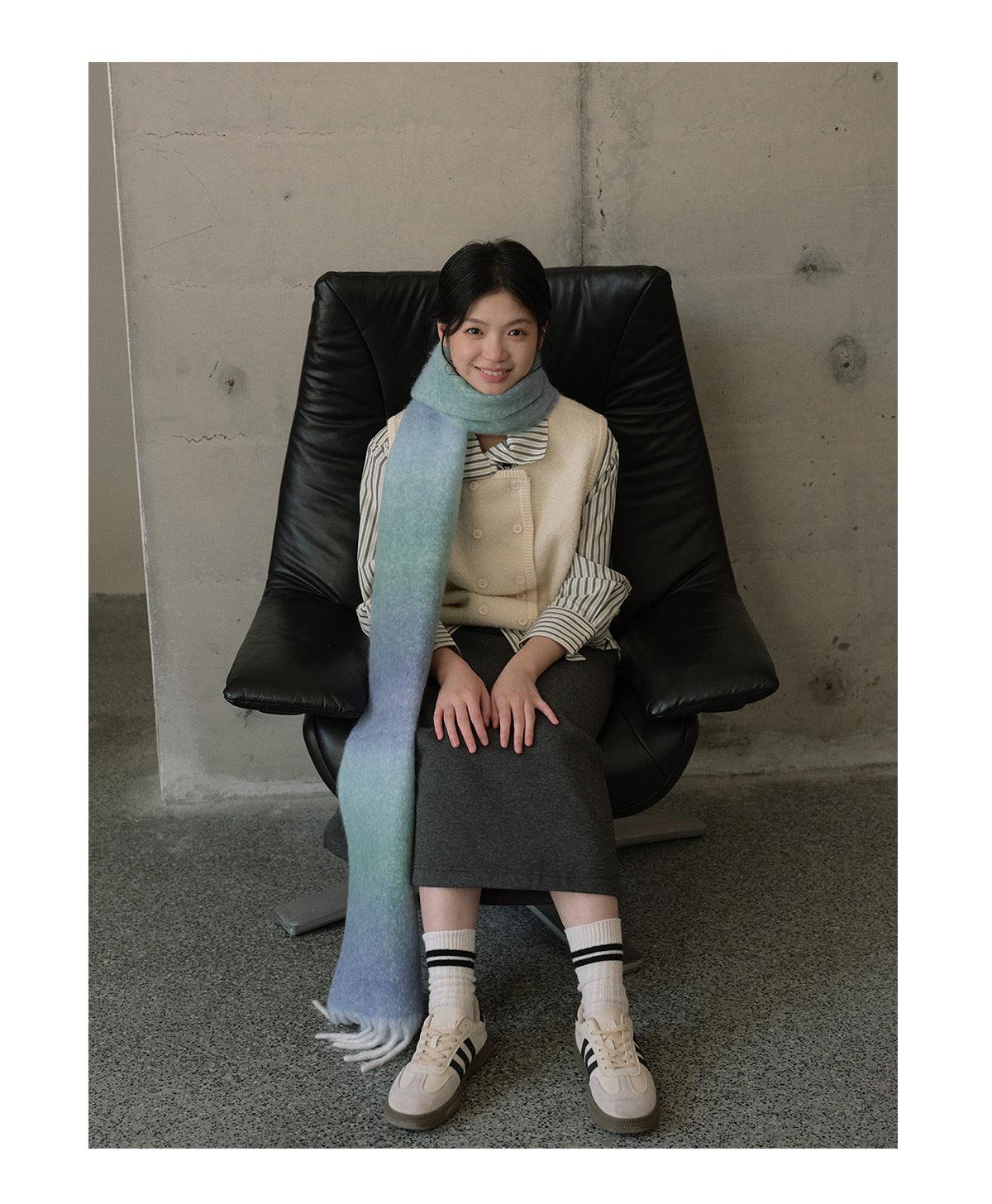 Ladies Gradient Color Simple Scarf YN037