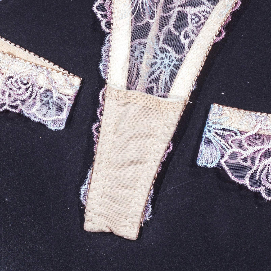 Ladies Floral Embroidery 3PCS Lingerie Set SKLG4102