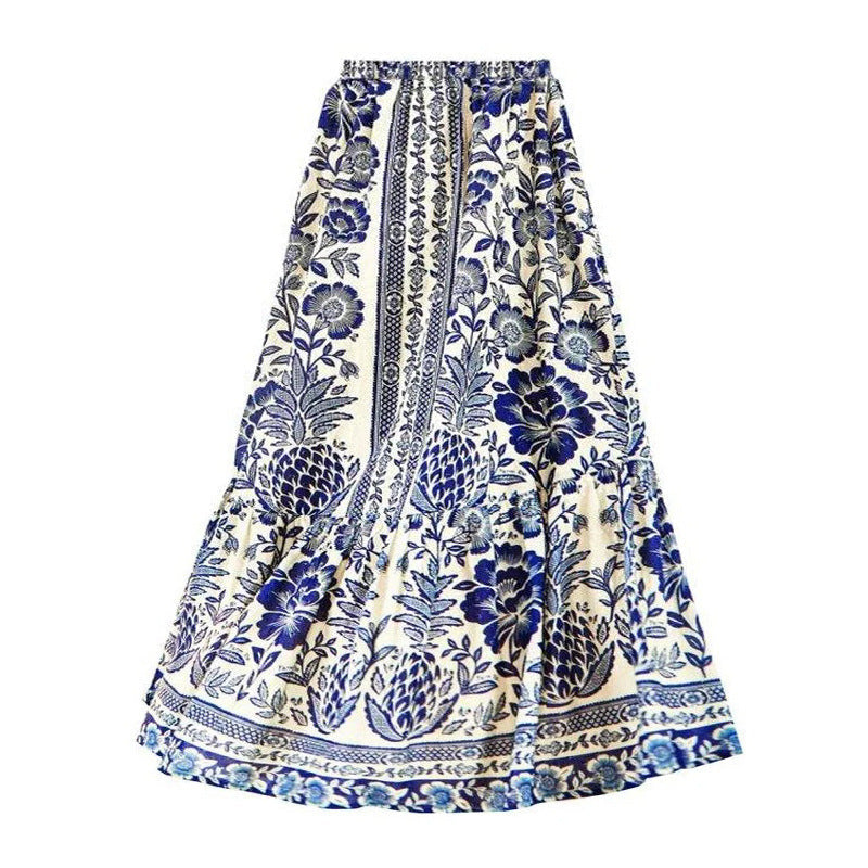 Ruffle Shoulder Plus Size One Piece with Skirt SKSW40130