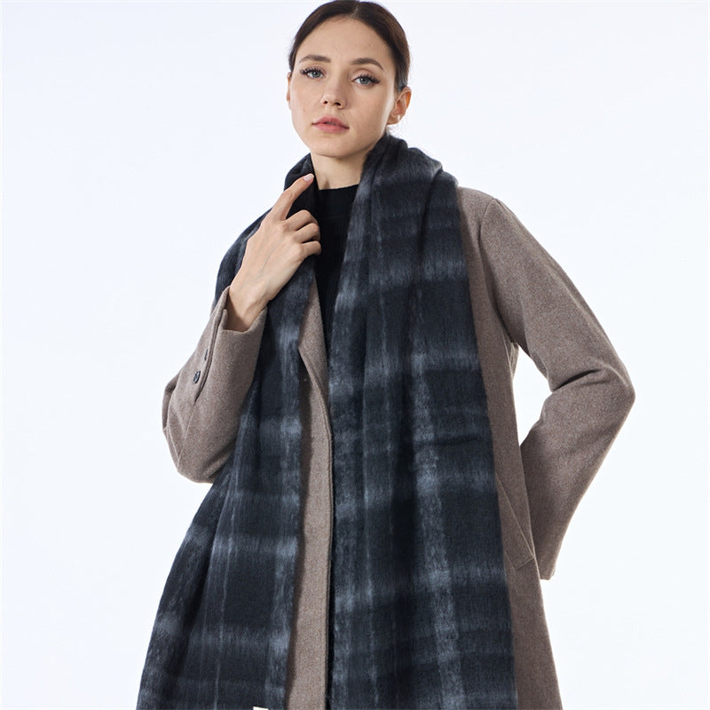 Unisex Color Block Plaid Everyday Scarf SKAS4200