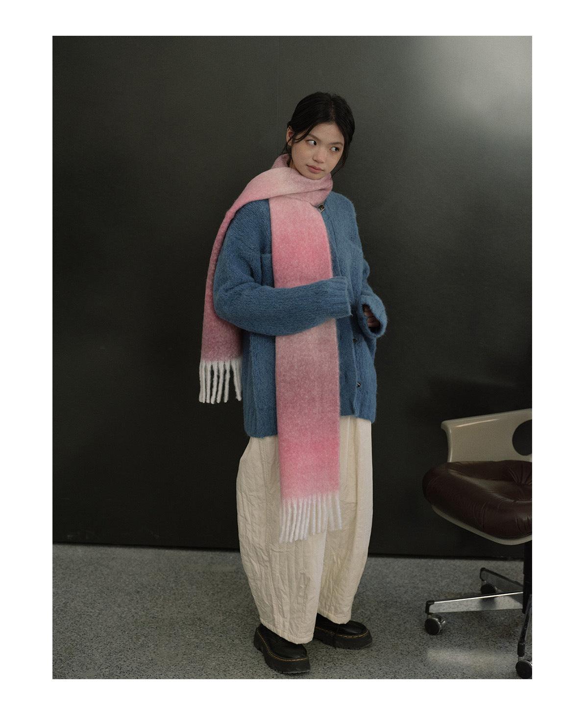 Ladies Gradient Color Simple Scarf YN037