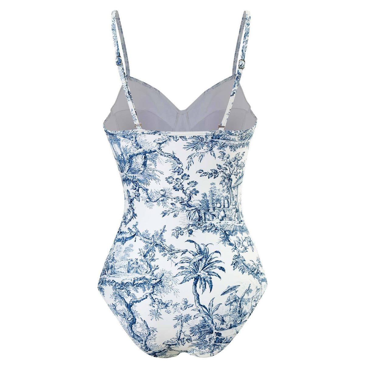 Two Shoulder One Piece Swimwear with Cover 8BK3WST282