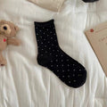 Ladies Polka Dot Knit Midi Socks SKAS50017