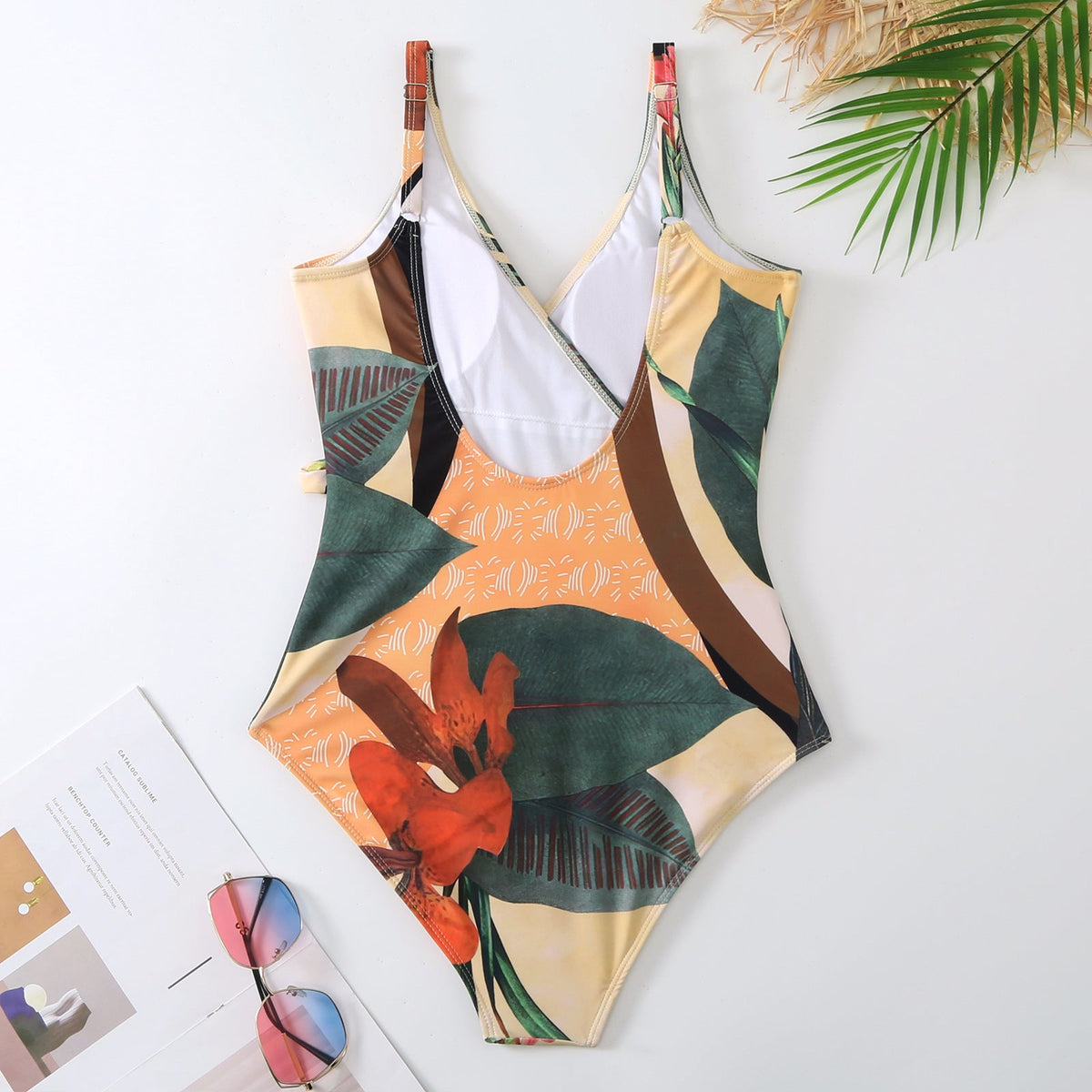 Two Shoulder Waist Strape with Salong Swimsuit SKSW40143