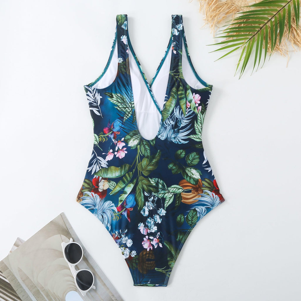 Ladies Print One Piece Swimwear with Cover SKSW40136