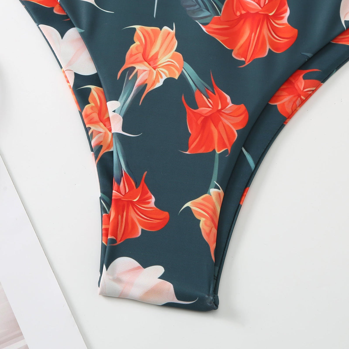 String Halter One Piece Swimwear with Cover SKSW40150