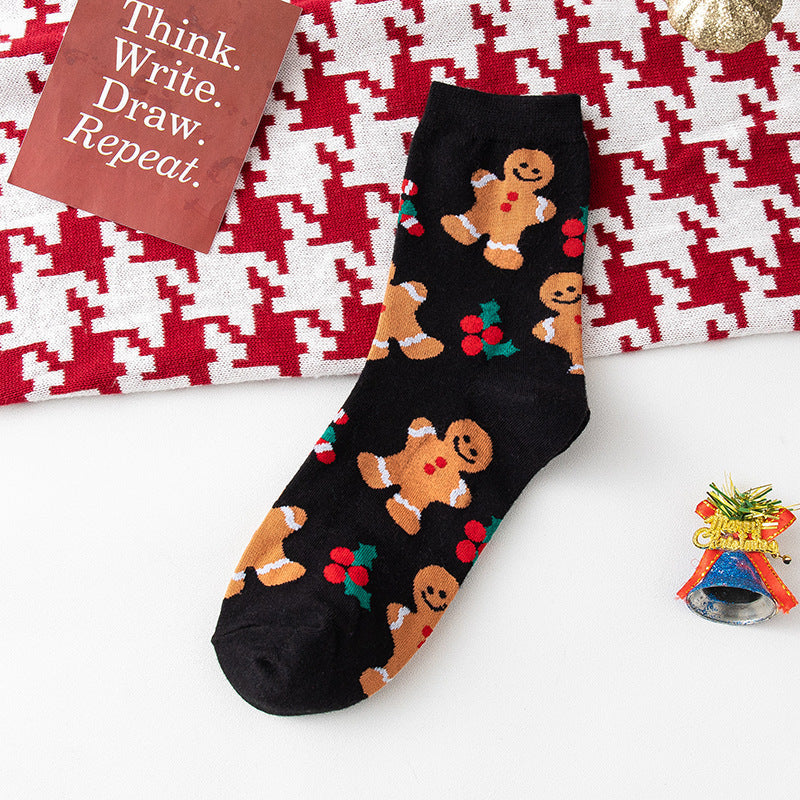 Ladies Merry Christmas Over Ankle Socks SKASC4178