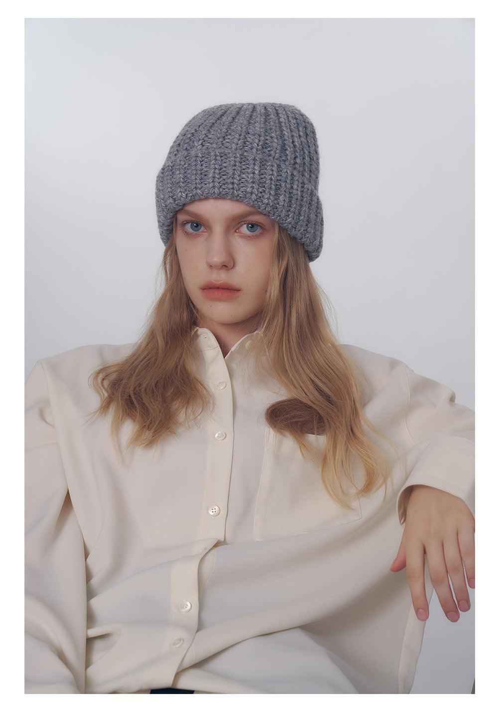 Ladies Solid Color Warm Winter Knit hat YH3025