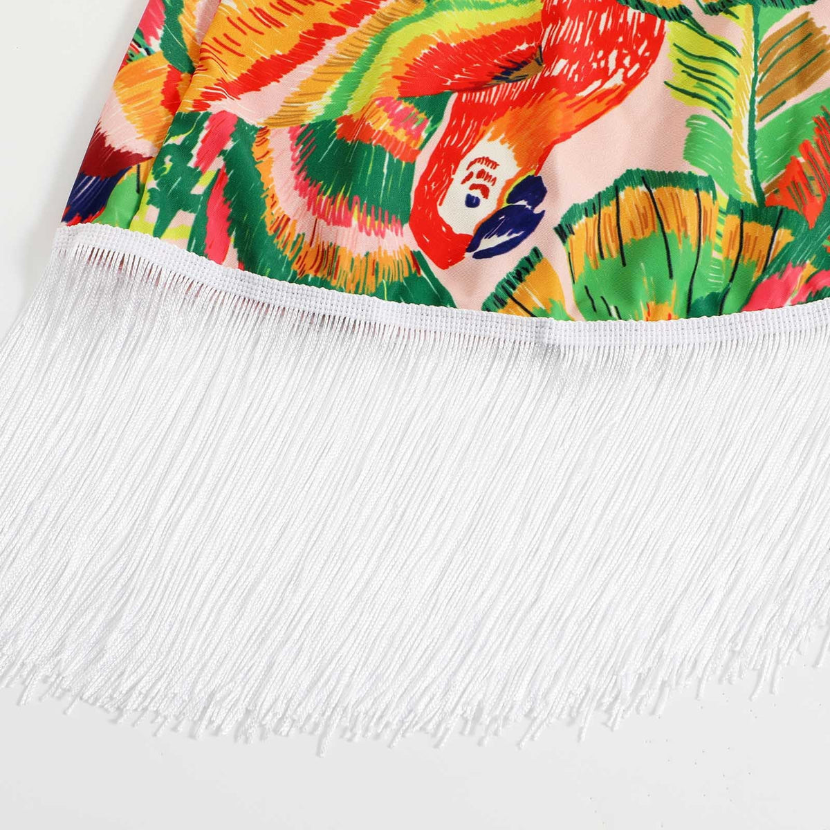 Ladies Print Tassels One Shulder Bikini Set SKSW40118