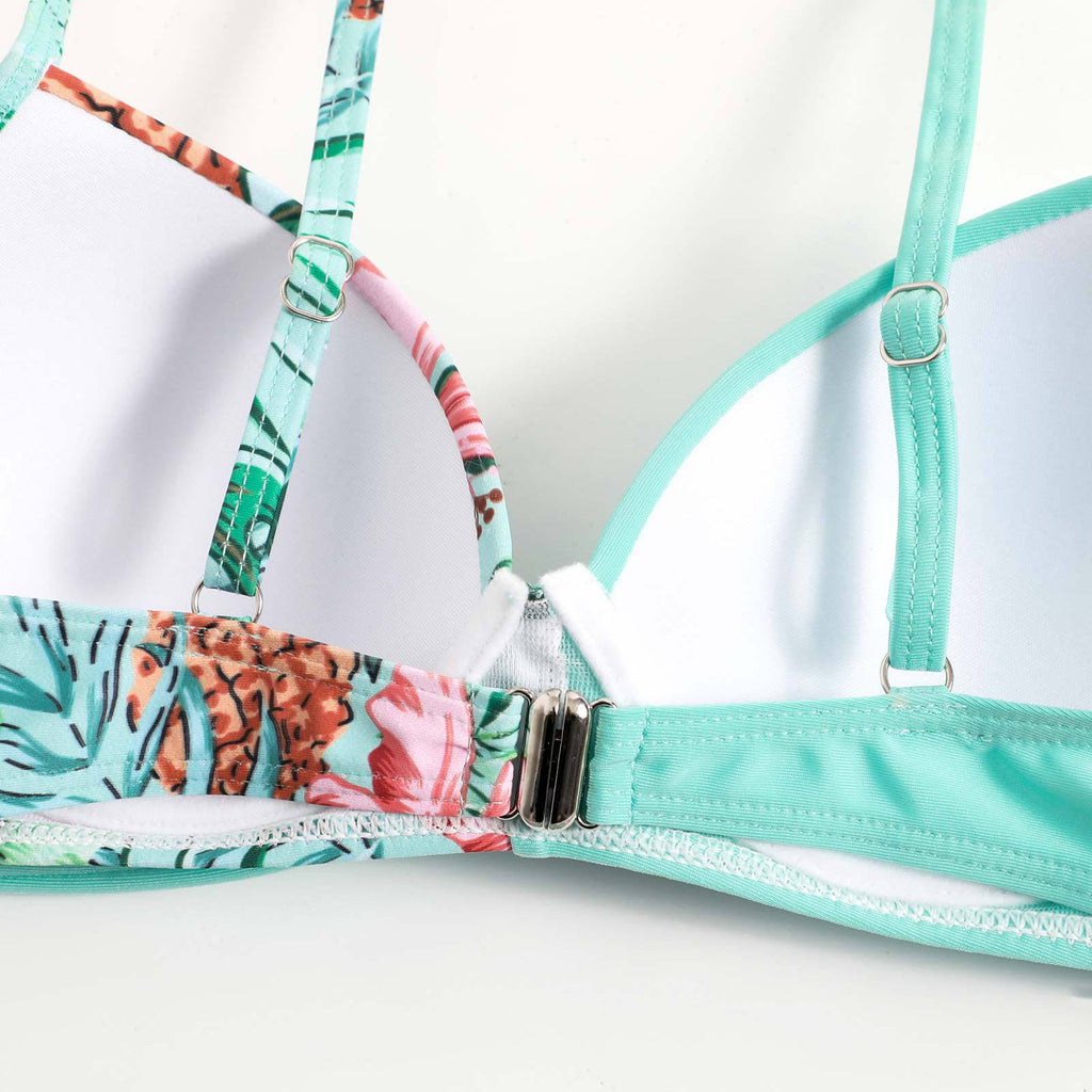 Ladies Floral Print 2PCS Biniki Set SKSW40102
