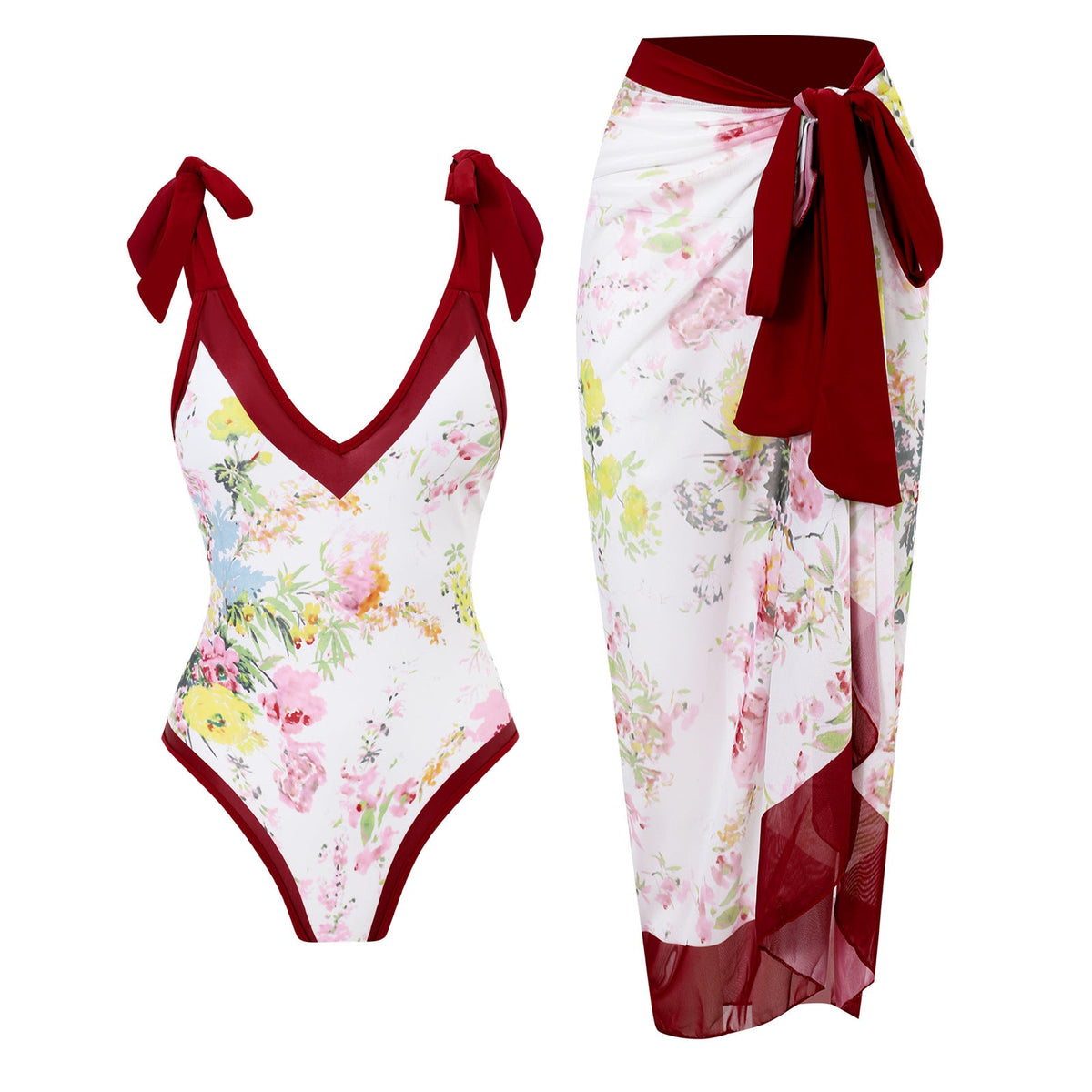 Ladies Strap Shoulder One Piece Swimsuit SKSW40081ST