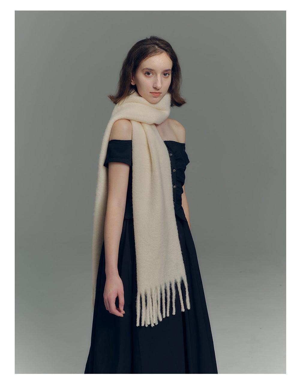 Ladies Solid Color Cashmere Blend Scarves YW032