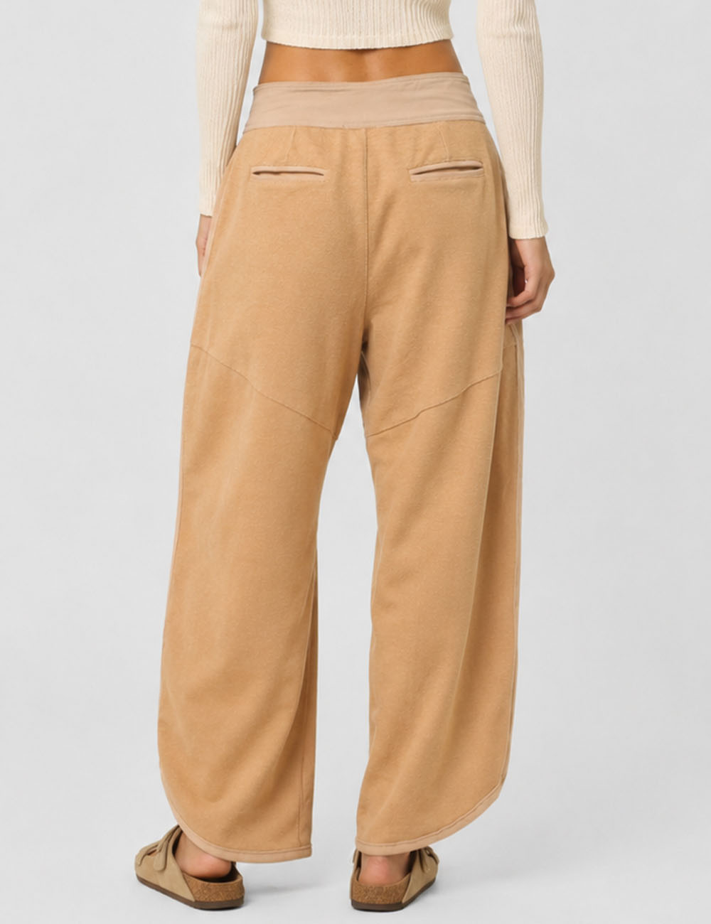 Ladies Pockets Pants Wide Leg Sweatpants
