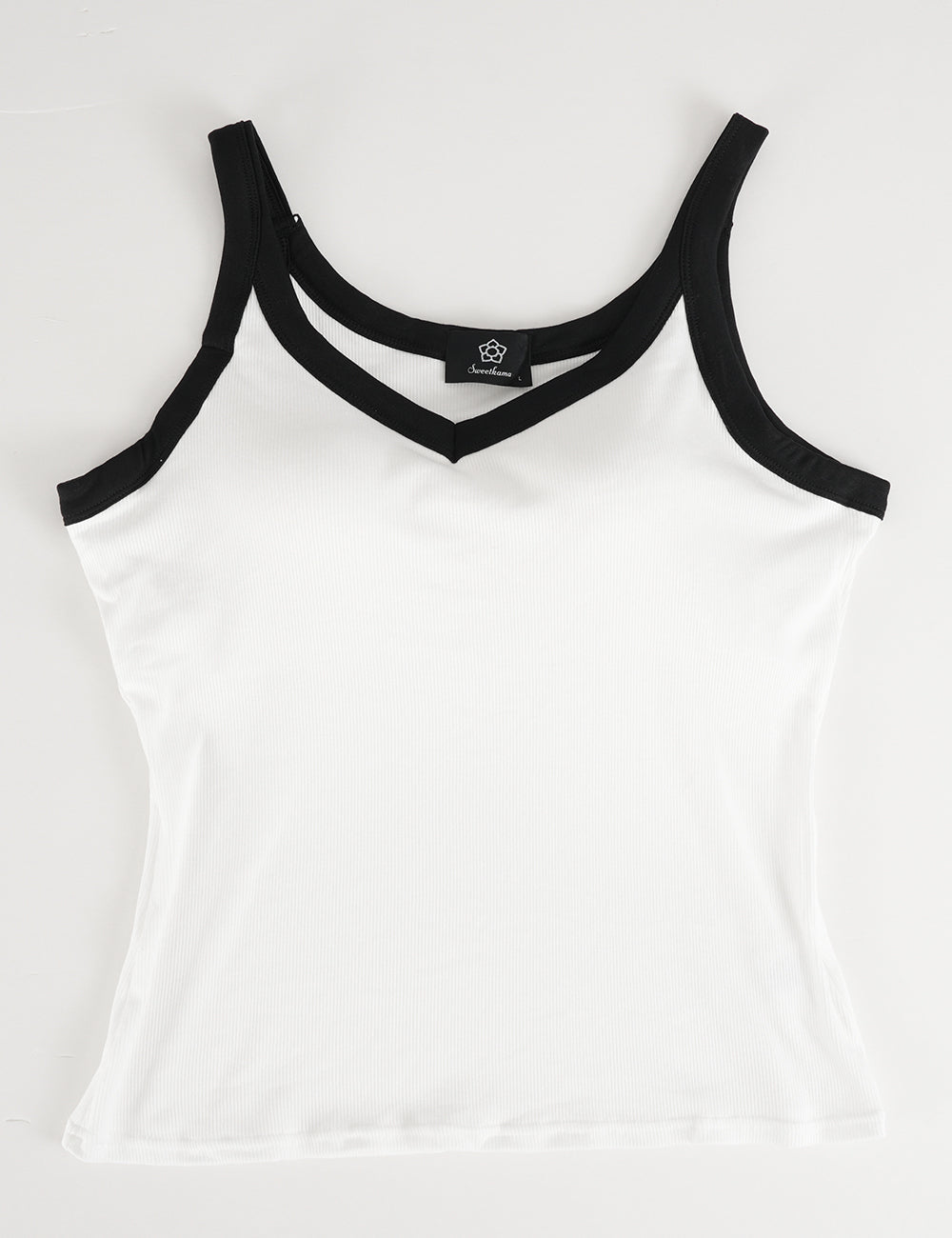 Ladies Color Block Padded V-Neck Cami Top