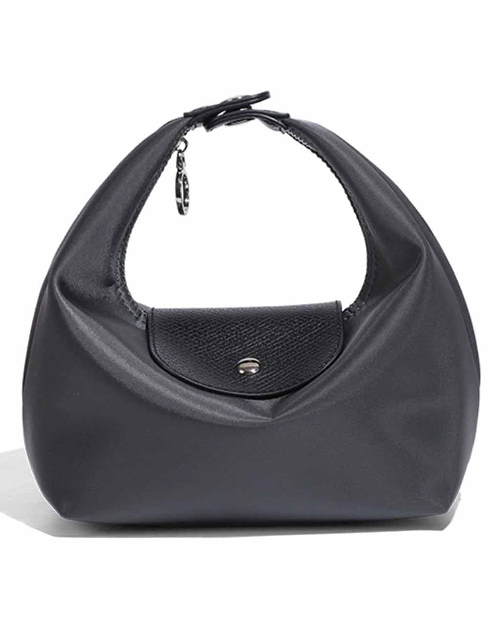 Ladies Nylon Color Block Hobo Mini Handbag Shoulder Bag