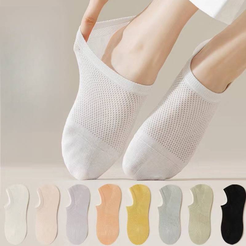Ladies Hollow Out Knit Boat Socks SKAS50014